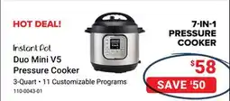 Visions Electronics Instant pot Duo Mini V5 Pressure Cooker offer