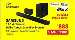Visions Electronics Samsung 11.1.4-Channel Dolby Atmos Soundbar System offer