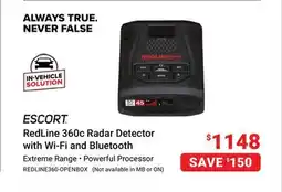 Visions Electronics ESCORT RedLine 360c Radar Detector with Wi-Fi and Bluetooth offer