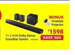 Visions Electronics 11.1. 4-Ch Dolby Atmos Soundbar System offer
