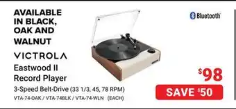Visions Electronics Victrola Eastwood II Record Player offer