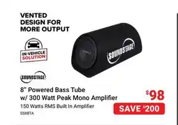 Visions Electronics Soundstage 8 Powered Bass Tube w/ 300 Watt Peak Mono Amplifier offer
