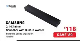 Visions Electronics 2.1-Channel Soundbar with Built-in Woofer offer