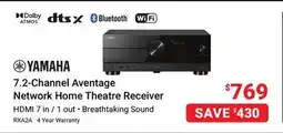 Visions Electronics YAMAHA 7.2-Channel Aventage Network Home Theatre Receiver offer