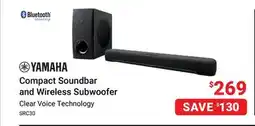 Visions Electronics Compact Soundbar and Wireless Subwoofer Clear Voice Technology offer