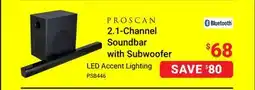 Visions Electronics Proscan 2.1-Channel Soundbar with Subwoofer offer