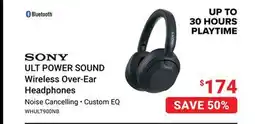 Visions Electronics SONY ULT POWER SOUND Wireless Over-Ear Headphones offer