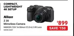 Visions Electronics Nikon Z 30 Mirrorless Camera offer