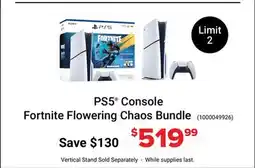 Visions Electronics PS5 Console Fortnite Flowering Chaos Bundle offer