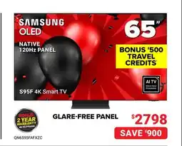 Visions Electronics Samsung 65 S95F 4K Smart TV offer