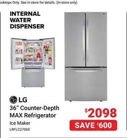 Visions Electronics LG 36 Counter-Depth MAX Refrigerator Ice Maker offer