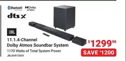 Visions Electronics JBL 11.1.4-Channel Dolby Atmos Soundbar System offer