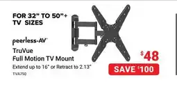 Visions Electronics TruVue Full Motion TV Mount offer