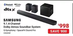 Visions Electronics Samsung 9.1.4-Channel Dolby Atmos Soundbar System offer
