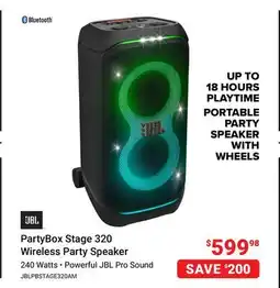 Visions Electronics JBL PartyBox Stage 320 Wireless Party Speaker offer