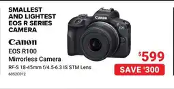 Visions Electronics Canon EOS R100 Mirrorless Camera offer