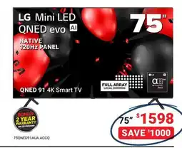 Visions Electronics 75 QNED evo NATIVE 120Hz PANEL offer