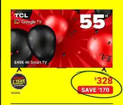 Visions Electronics TCL S45K 4K Smart TV 55 offer