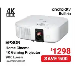 Visions Electronics Epson Home Cinema 4K Gaming Projector offer