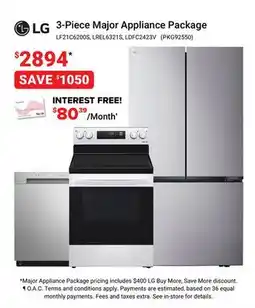 Visions Electronics LG 3-Piece Major Appliance Package offer