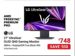 Visions Electronics LG 27 UltraGear OLED QHD Gaming Monitor offer