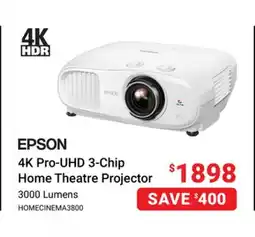 Visions Electronics 4K Pro-UHD 3-Chip Home Theatre Projector offer