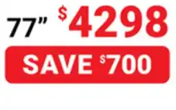 Visions Electronics 77 LG OLED NATIVE 120 Hz Panel offer