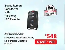 Visions Electronics Command Start 2-Way Remote Car Starter with (1) 2-Way LED Remote offer