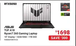 Visions Electronics Asus TUF A18 Ryzen7 260 Gaming Laptop offer