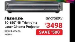 Visions Electronics Hisense 80-150 4K Trichroma Laser Cinema Projector offer