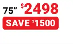 Visions Electronics 75 4K Smart TV offer