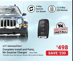 Visions Electronics Command start 2-Way Remote Car Starter offer