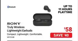 Visions Electronics Sony Truly Wireless Lightweight Earbuds offer