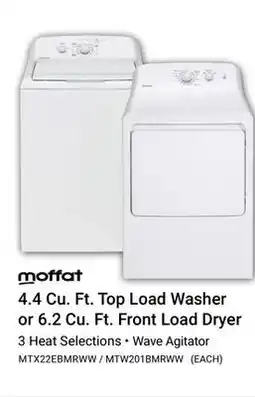 Visions Electronics Moffat 4.4 Cu. Ft. Top Load Washer offer
