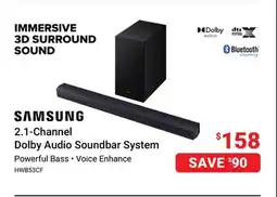 Visions Electronics SAMSUNG 2.1-Channel Dolby Audio Soundbar System offer