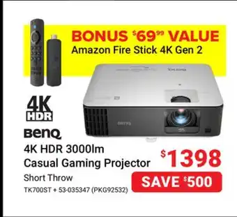 Visions Electronics 4K HDR 3000lm Casual Gaming Projector offer