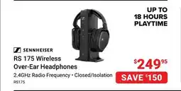Visions Electronics Sennheiser RS 175 Wireless Over-Ear Headphones offer