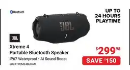 Visions Electronics JBL Xtreme 4 Portable Bluetooth Speaker offer