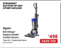 Visions Electronics Ball Allergy+ Bagless Upright Corded Vacuum offer