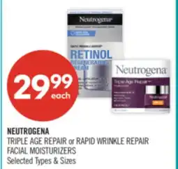 Shoppers Drug Mart NEUTROGENA TRIPLE AGE REPAIR OR RAPID WRINKLE REPAIR FACIAL MOISTURIZERS offer