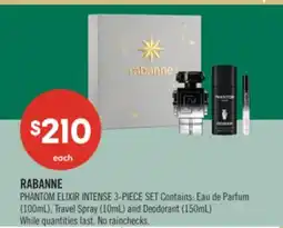 Shoppers Drug Mart RABANNE PHANTOM ELIXIR INTENSE 3-PIECE SET offer