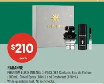 Shoppers Drug Mart RABANNE PHANTOM ELIXIR INTENSE 3-PIECE SET offer