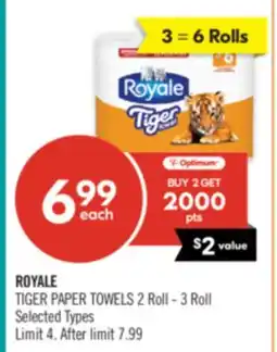 Shoppers Drug Mart ROYALE TIGER PAPER TOWELS offer