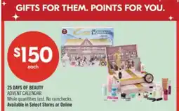 Shoppers Drug Mart 25 DAYS OF BEAUTY ADVENT CALENDAR offer