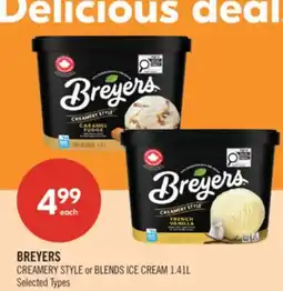 Shoppers Drug Mart BREYERS CREAMERY STYLE or BLENDS ICE CREAM offer