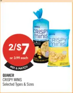 Shoppers Drug Mart QUAKER CRISPY MINIS offer