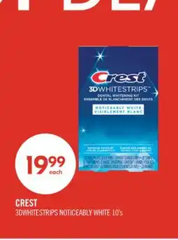 Shoppers Drug Mart CREST 3DWHITESTRIPS NOTICEABLY WHITE offer