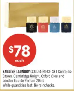 Shoppers Drug Mart ENGLISH LAUNDRY GOLD 4-PIECE SET Contains: offer