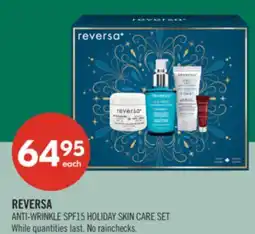 Shoppers Drug Mart REVERSA ANTI-WRINKLE SPF15 HOLIDAY SKIN CARE SET offer