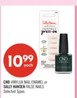 Shoppers Drug Mart CND VINYLUX NAIL ENAMEL or SALLY HANSEN FALSE NAILS offer